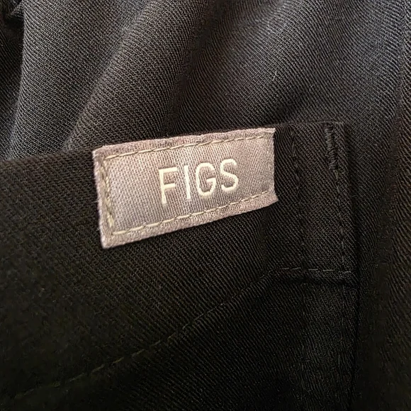 FIGS Yola High Waisted Skinny Tapered Leg Scrub Pants M Black  Tailored Nursing - Picture 9 of 16